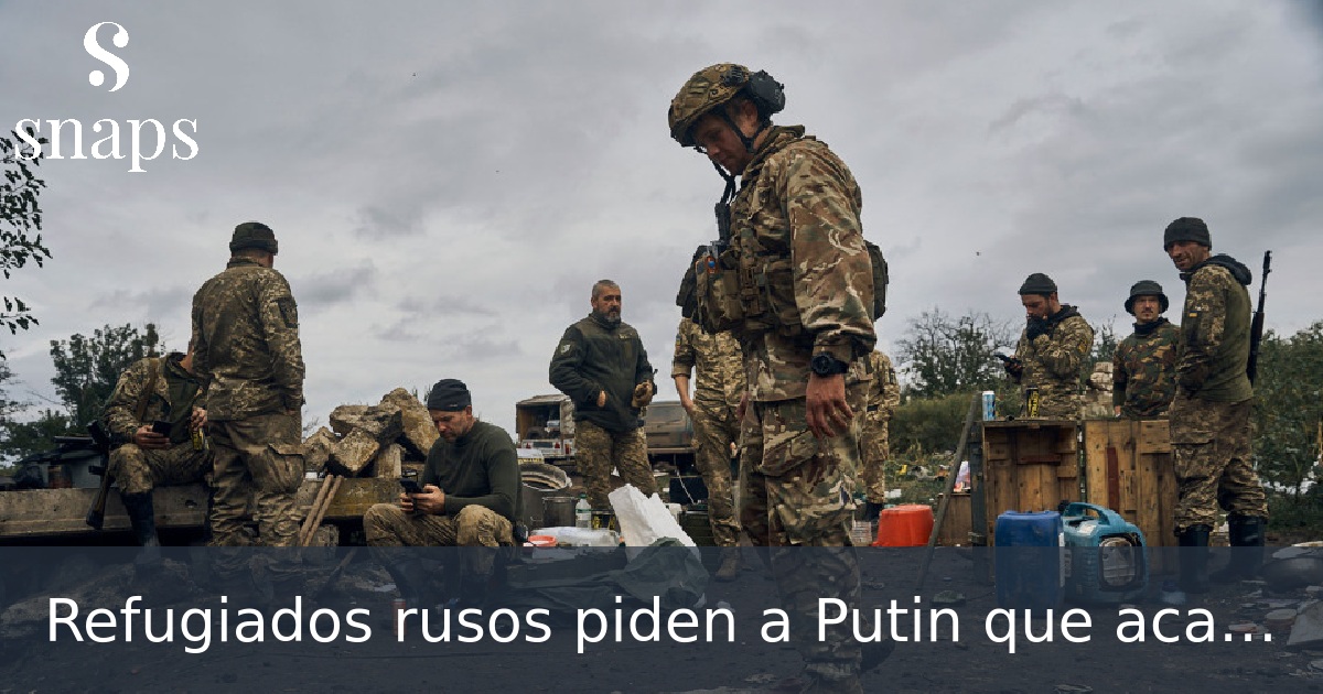 Refugiados rusos piden a Putin que acabe con la maldita  guerra contra Ucrania