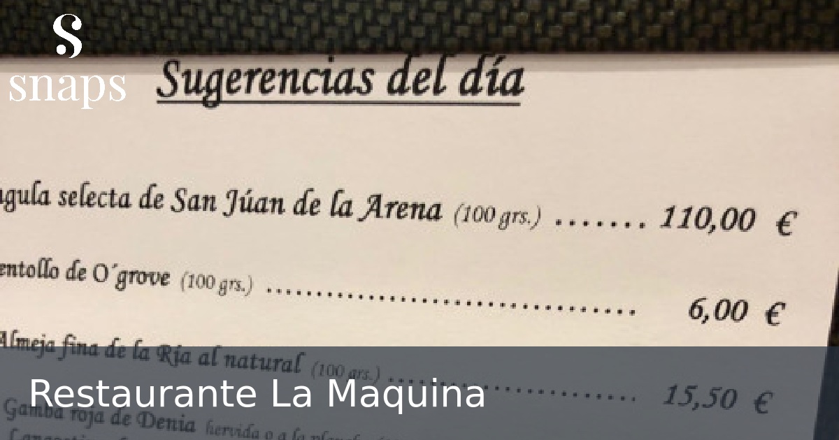 Restaurante La Maquina