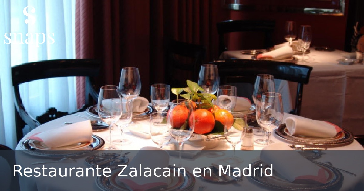 Restaurante Zalacain en Madrid