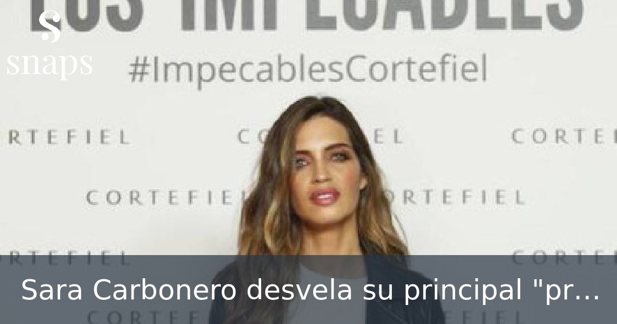 Sara Carbonero desvela su principal "proyecto"
