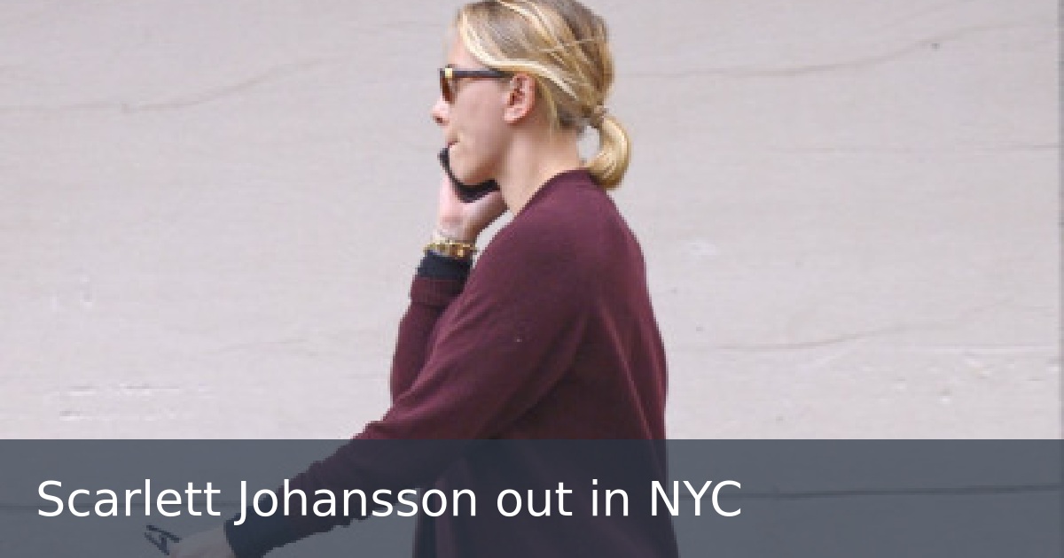 Scarlett Johansson out in NYC