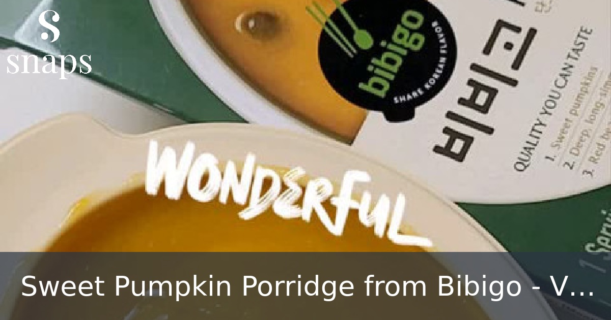 Sweet Pumpkin Porridge from Bibigo - Vegan Product Reviews ...