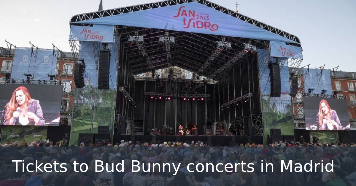 Tickets to Bud Bunny concerts in Madrid
