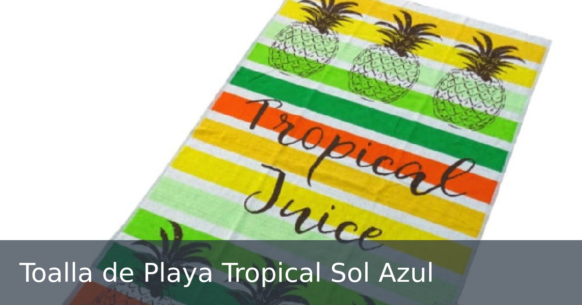 Toalla de Playa Tropical Sol Azul