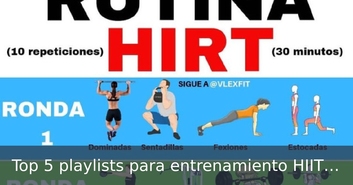 Top 5 playlists para entrenamiento HIIT esta semana