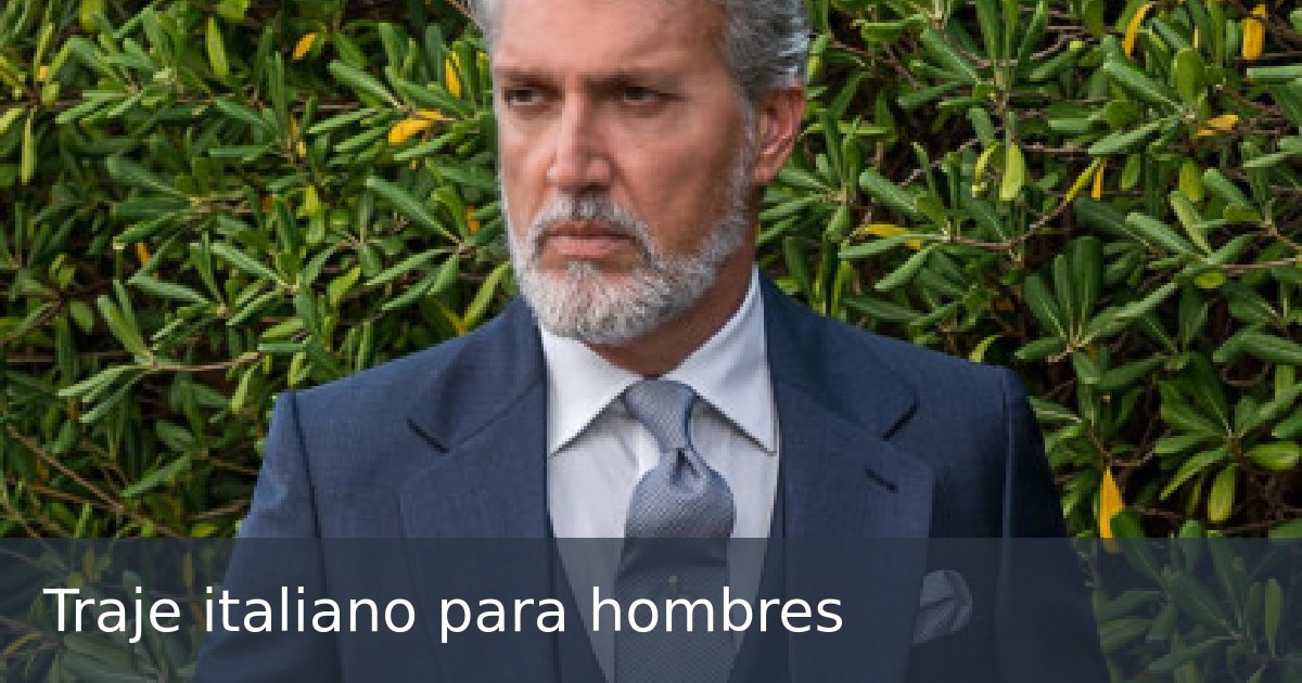 Traje italiano para hombres
