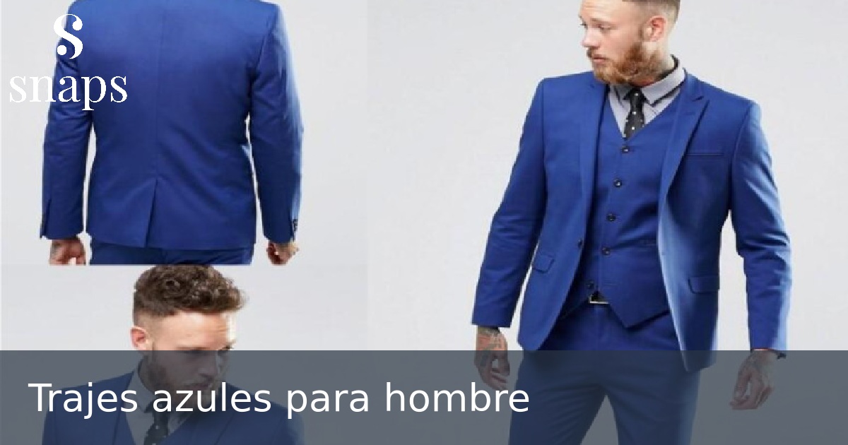 Trajes azules para hombre