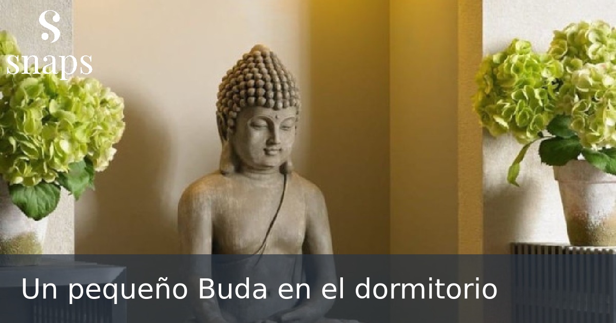 Un pequeño Buda en el dormitorio