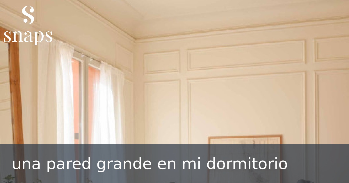 una pared grande en mi dormitorio