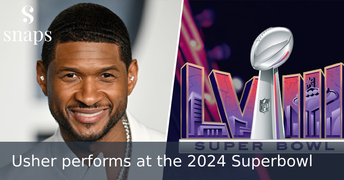 Usher performs at the 2024 Superbowl
