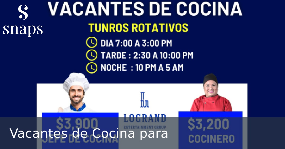 Vacantes de Cocina para