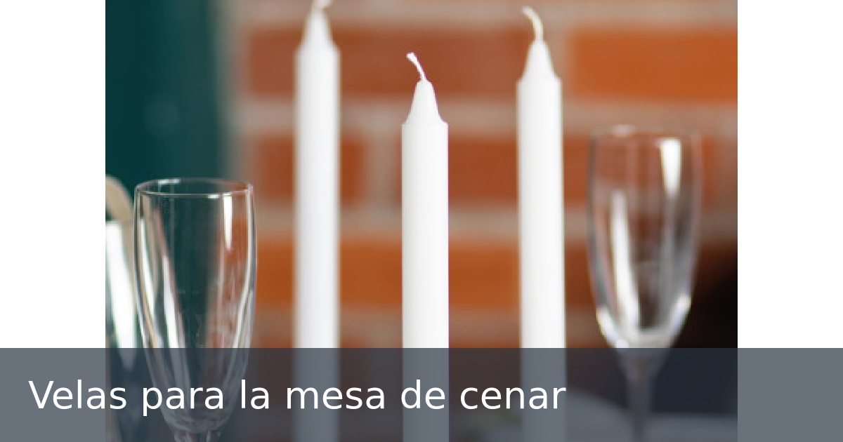 Velas para la mesa de cenar
