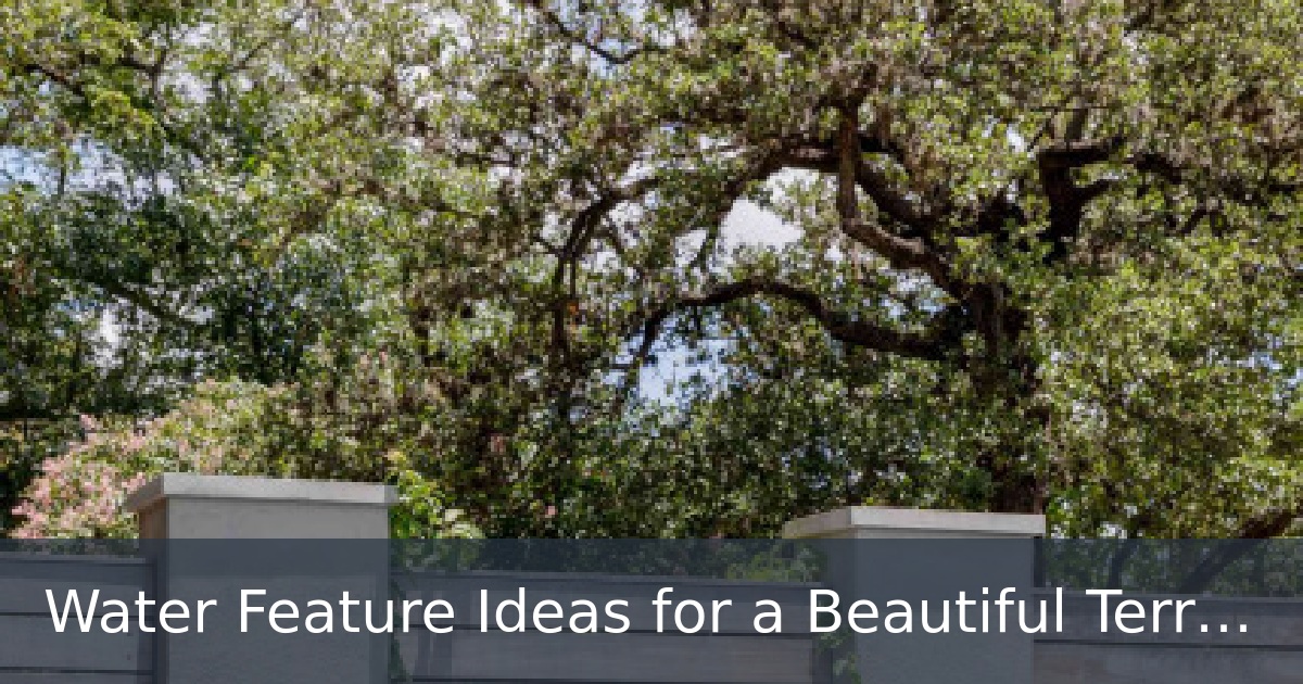 Water Feature Ideas for a Beautiful Terrace Garden