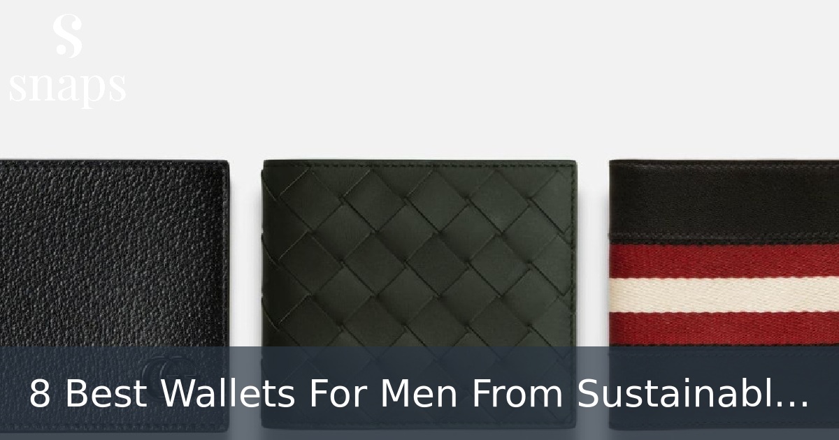 8 Best Wallets For Men From Sustainable & Ethical Brands