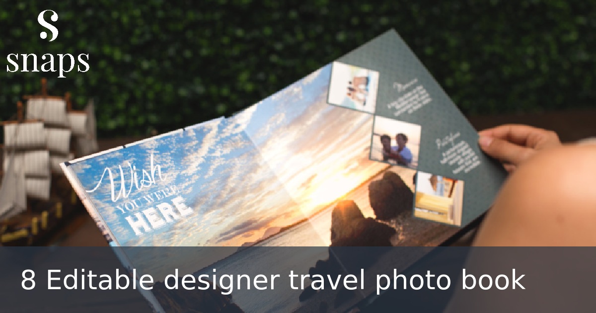 8 Editable designer travel photo book