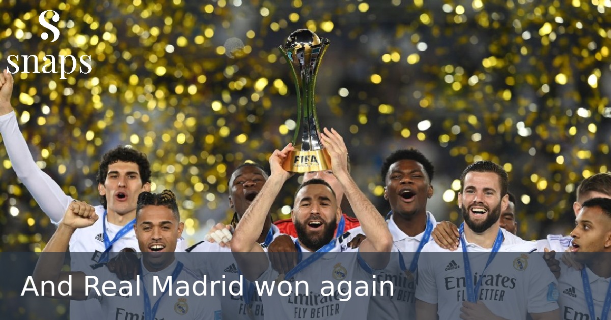 And Real Madrid won again