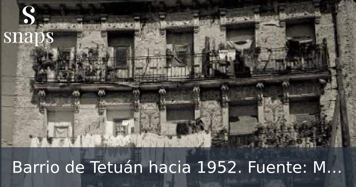 Barrio de Tetuán hacia 1952. Fuente: Madrid Antiguo.
