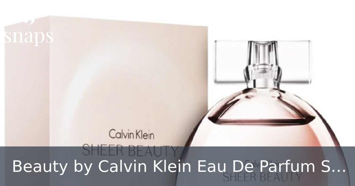 Beauty by Calvin Klein Eau De Parfum Spray for Women