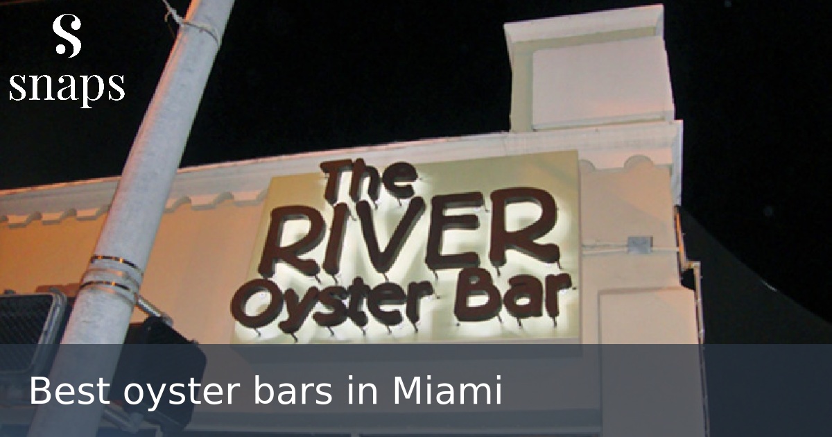 Best oyster bars in Miami