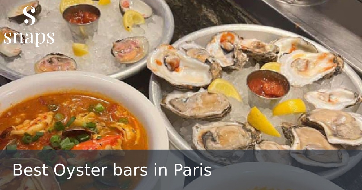 Best Oyster bars in Paris