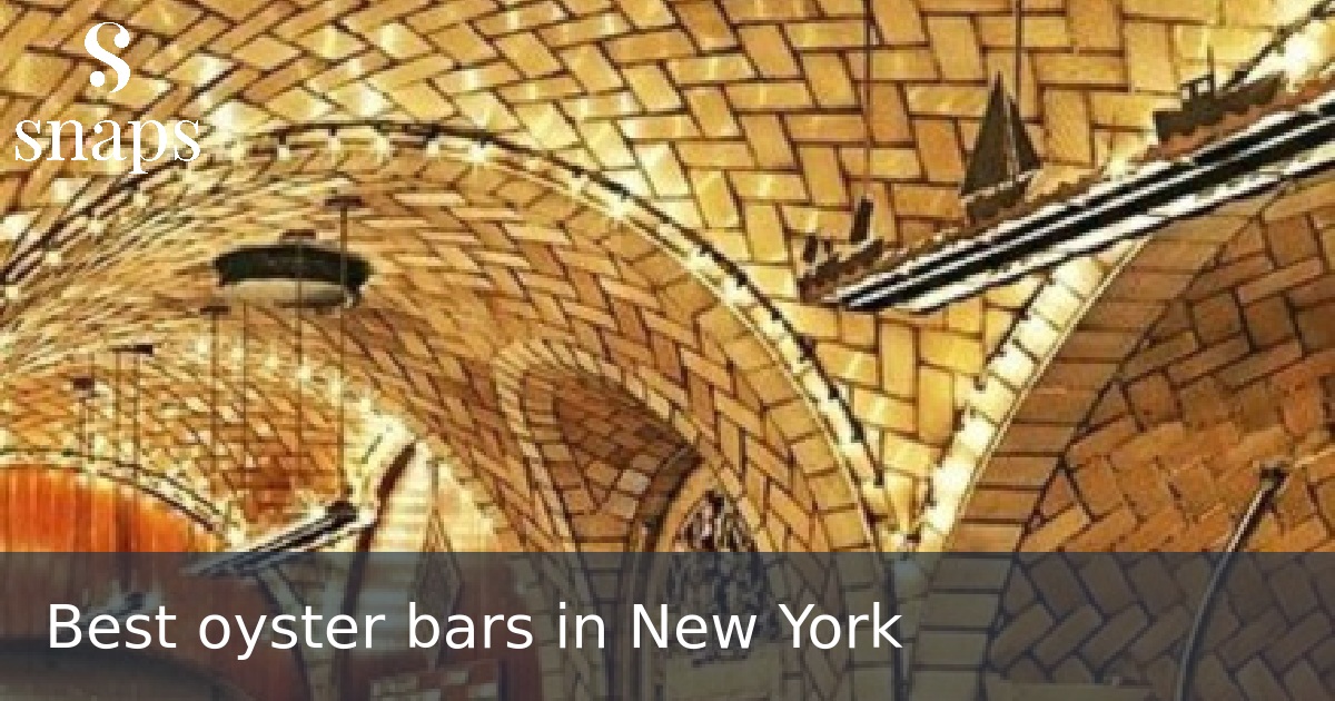 Best oyster bars in New York