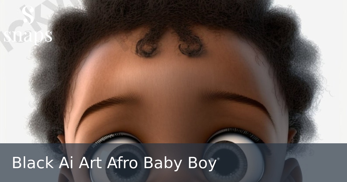 Black Ai Art Afro Baby Boy