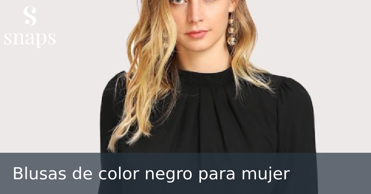 Blusas de color negro para mujer