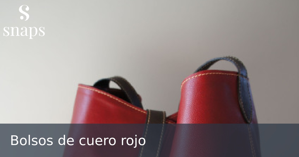 Bolsos de cuero rojo