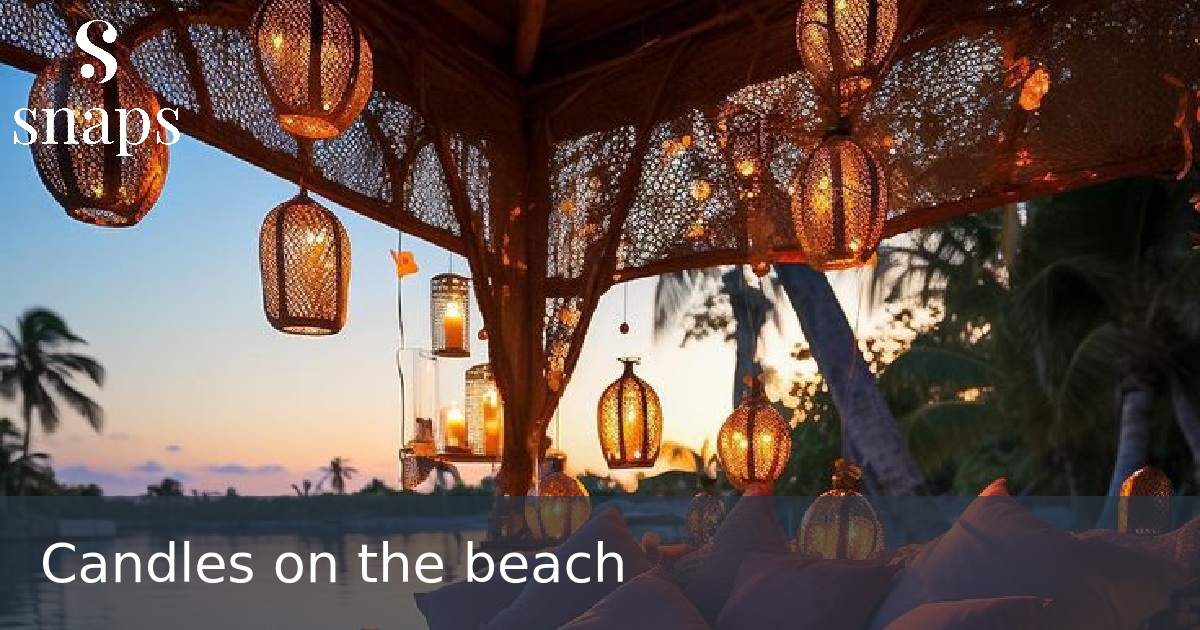 Candles on the beach
