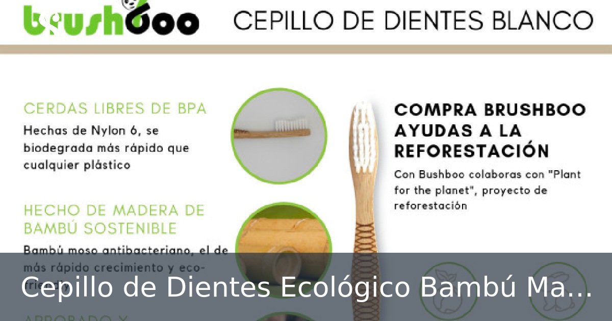 Cepillo de Dientes Ecológico Bambú Mango Redondo