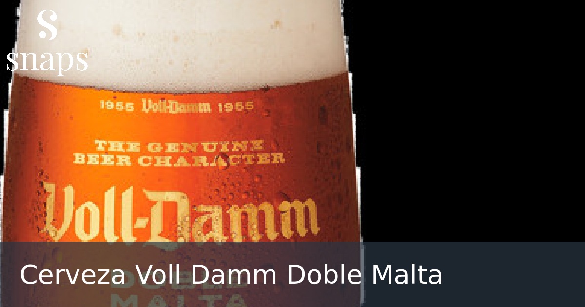 Cerveza Voll Damm Doble Malta
