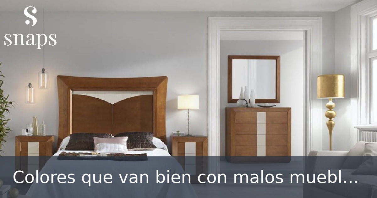 Colores que van bien con malos muebles en tonos cerezo