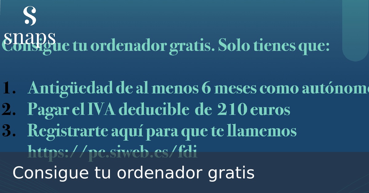 Consigue tu ordenador gratis