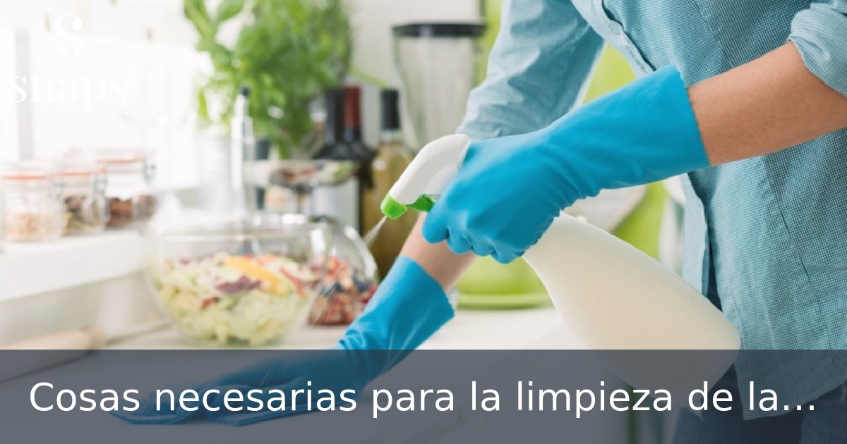 Cosas necesarias para la limpieza de la cocina