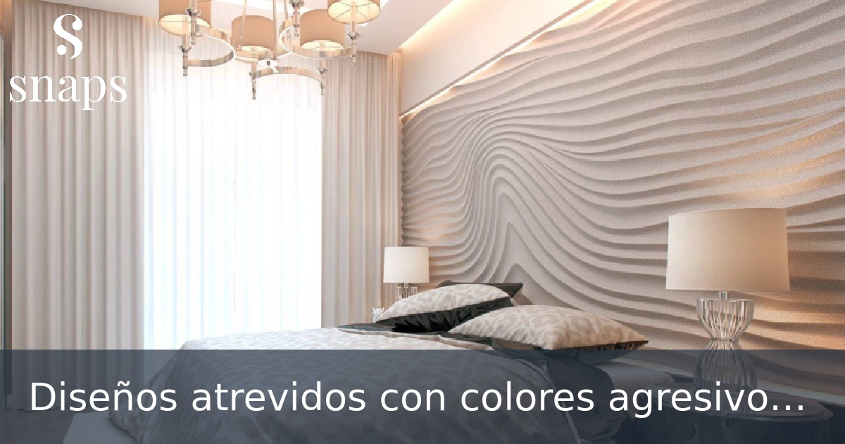Diseños atrevidos con colores agresivos en un dormitorio de matrimonio de gran tamaño