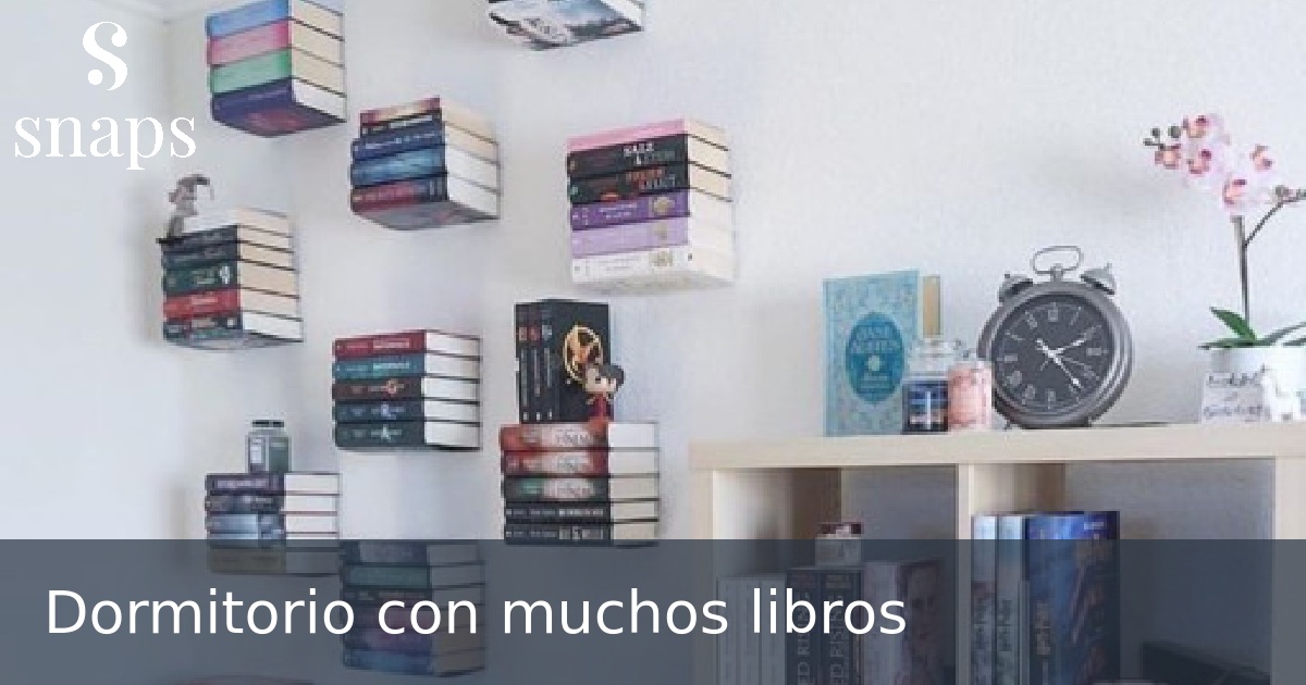 Dormitorio con muchos libros
