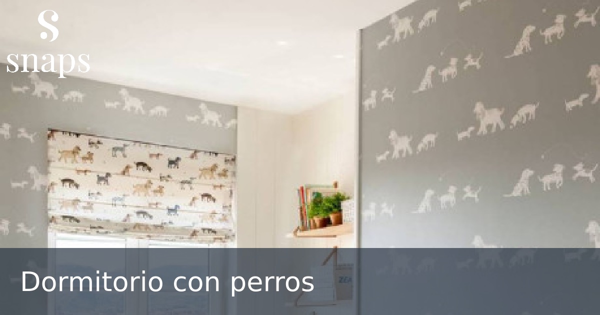 Dormitorio con perros