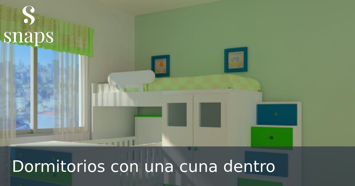 Dormitorios con una cuna dentro