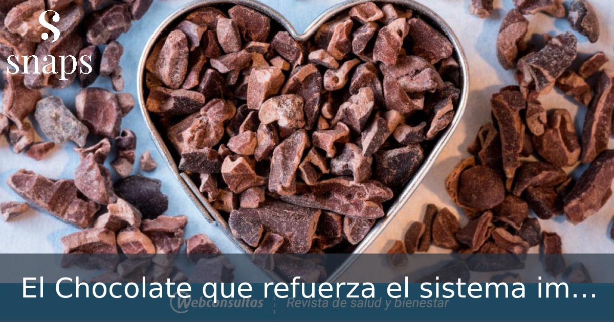 El Chocolate que refuerza el sistema immunitario