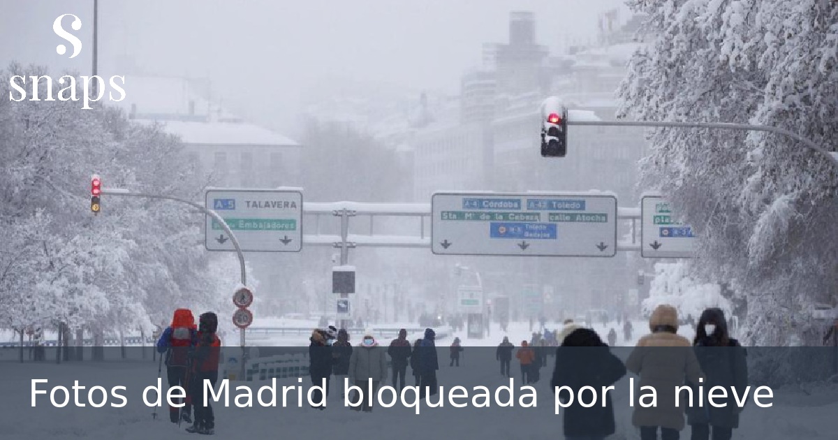 Fotos de Madrid bloqueada por la nieve