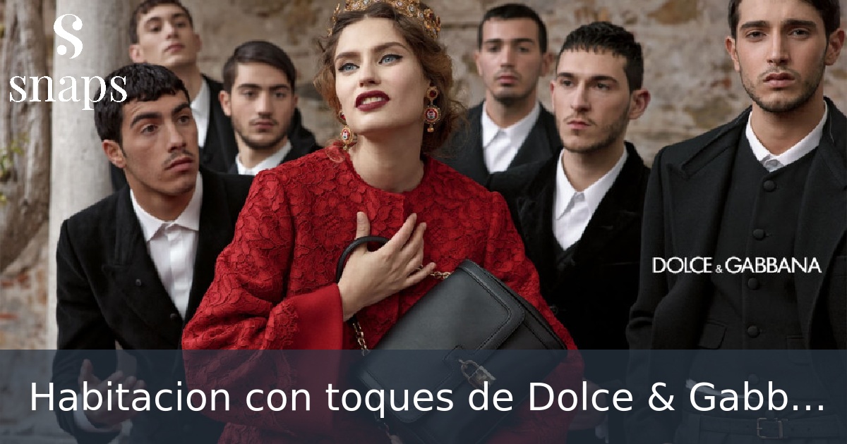Habitacion con toques de Dolce & Gabbana