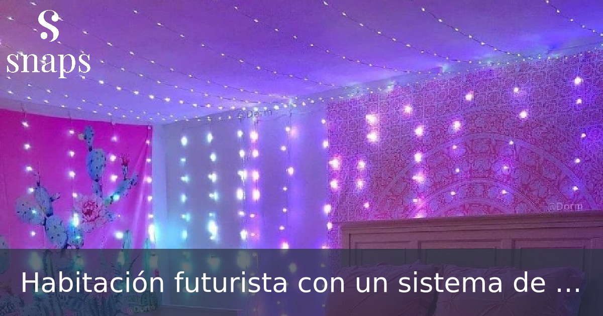 Habitación futurista con un sistema de luces LED