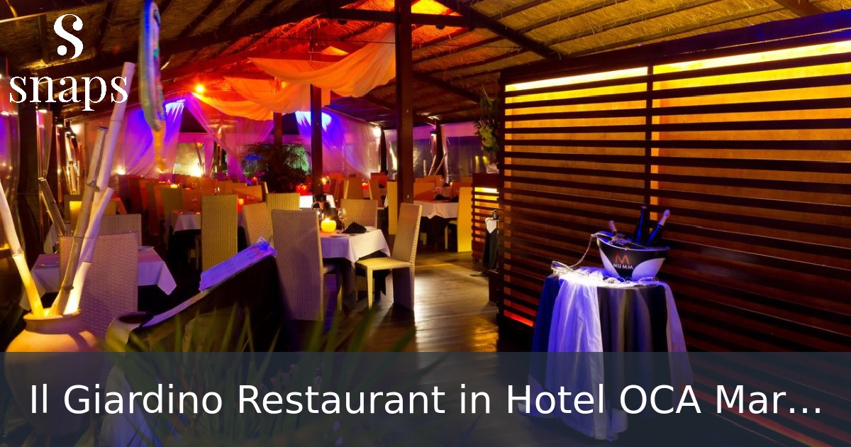 Il Giardino Restaurant in Hotel OCA Maragogi