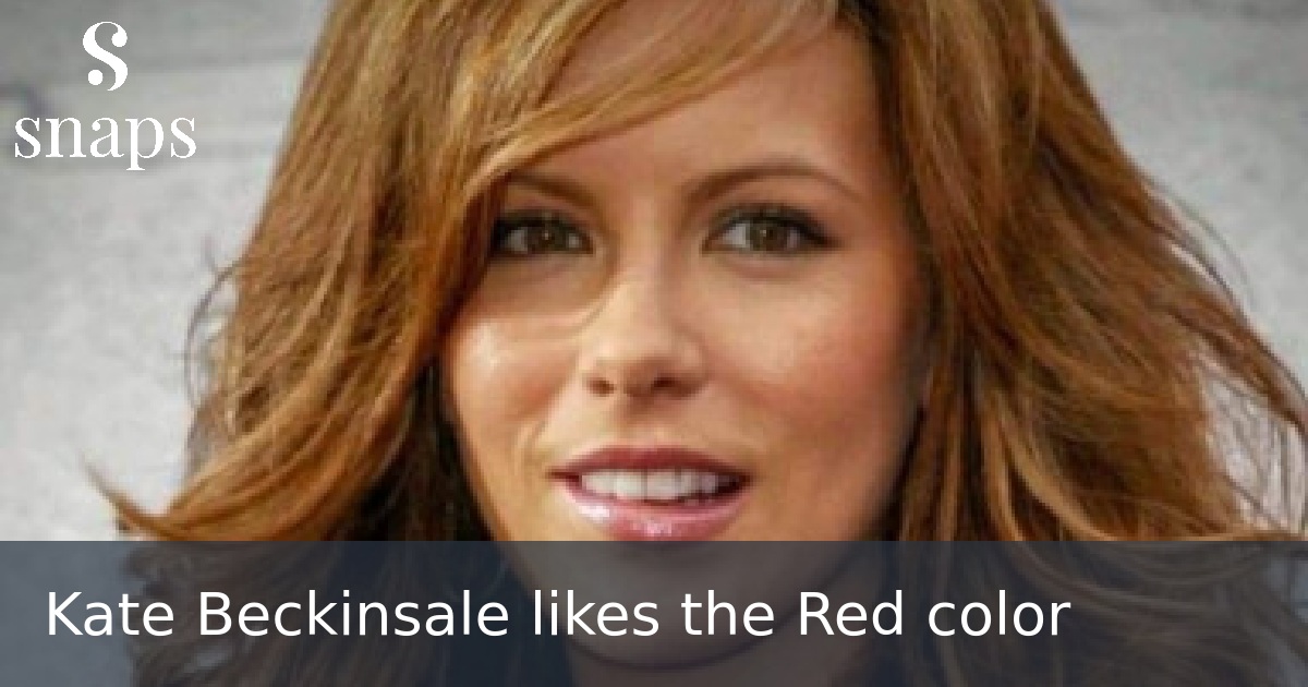 Kate Beckinsale likes the Red color
