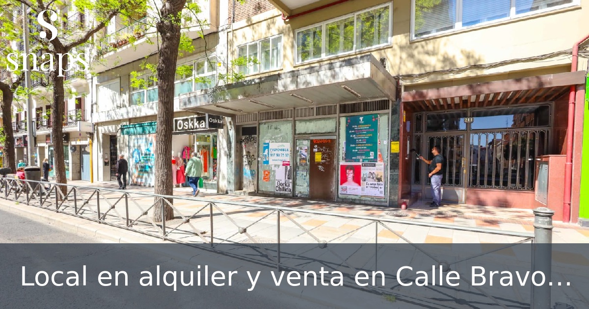 Local en alquiler y venta en Calle Bravo Murillo, Madrid