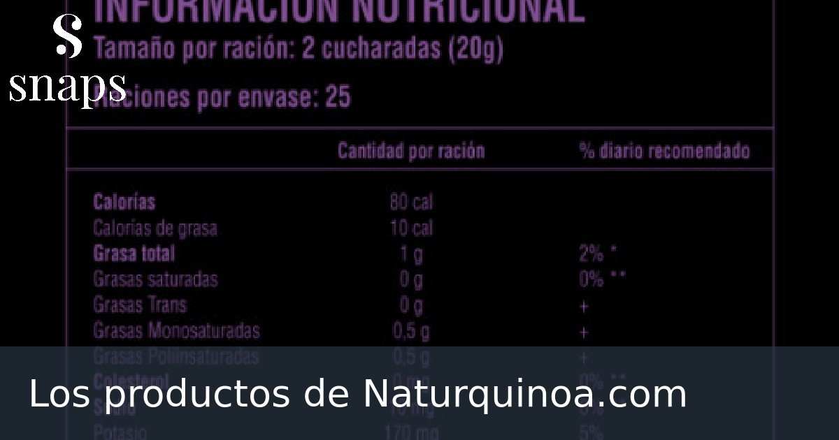 Los productos de Naturquinoa.com