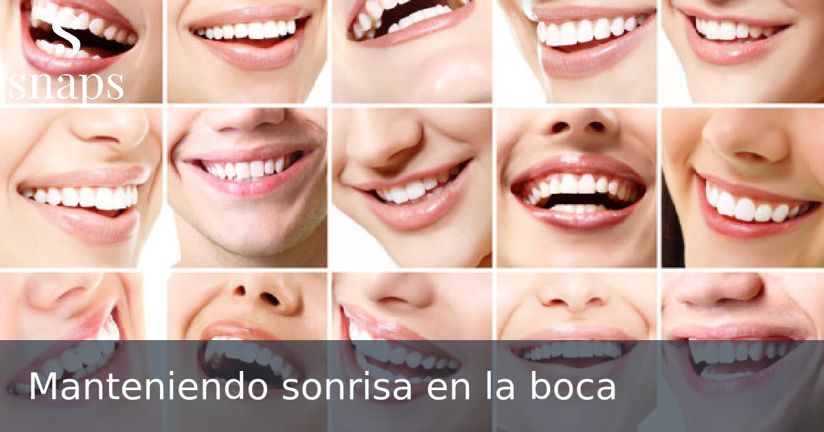 Manteniendo sonrisa en la boca