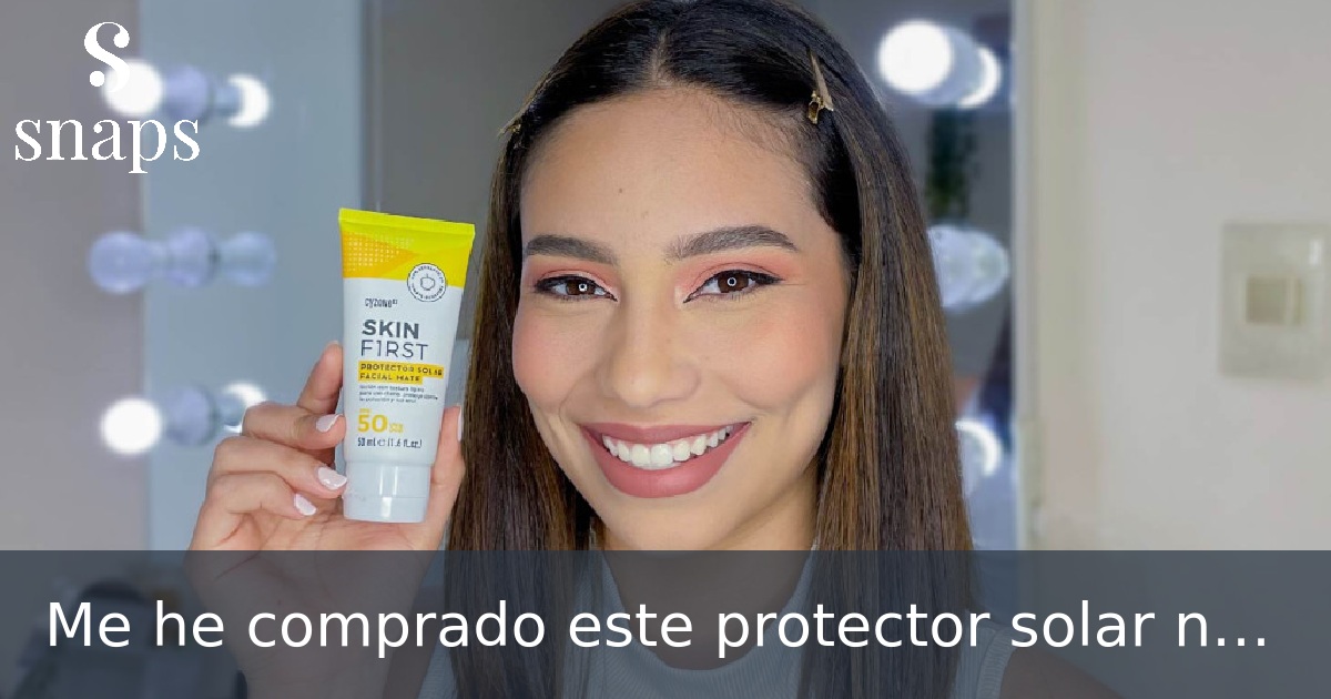 Me he comprado este protector solar no pegajoso que puedo usar sobre el maquillaje y mi madre 50+ ya me lo quiere robar