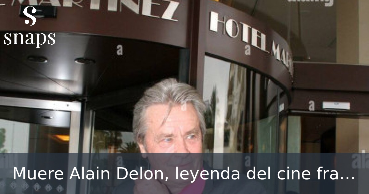 Muere Alain Delon, leyenda del cine francés, a los 88 años