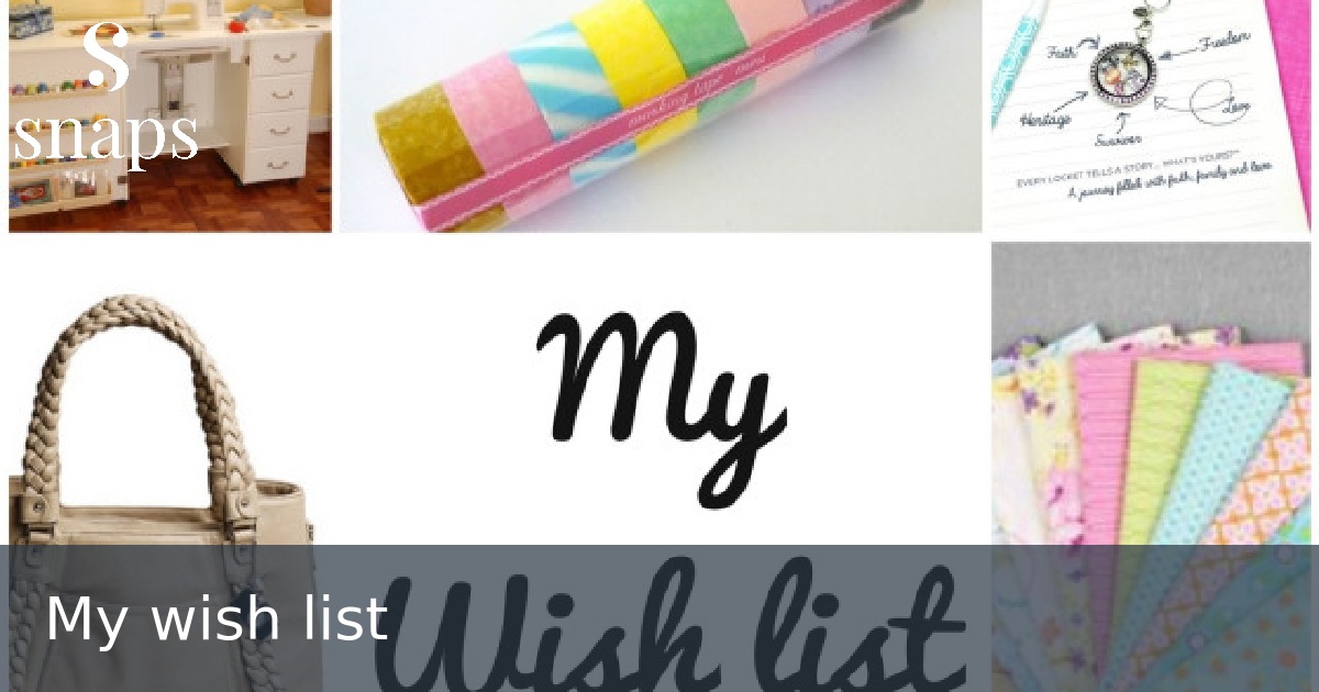 My wish list